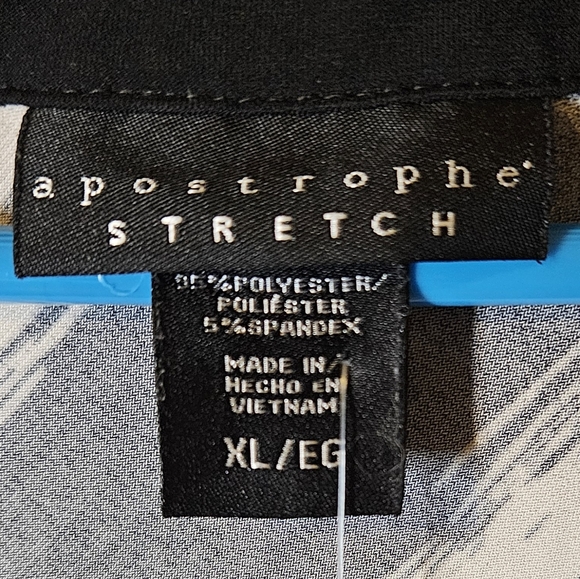 Apostrophe Black and White Striped Blouse - Picture 3 of 3